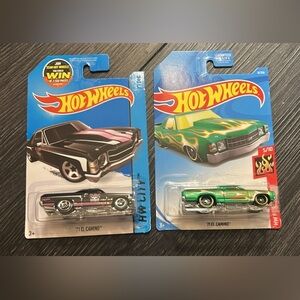 Hot Wheels ’71 El Camino Set – Ed Pink’s Garage – Flames